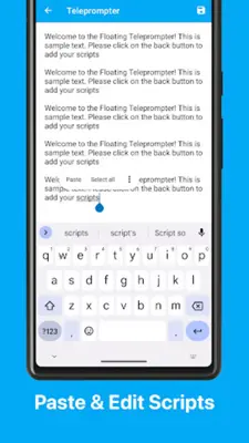 Teleprompter Floating Notes android App screenshot 2