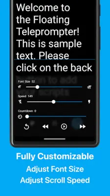 Teleprompter Floating Notes android App screenshot 5